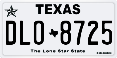 TX license plate DLO8725