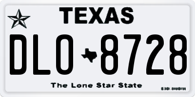 TX license plate DLO8728