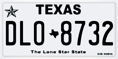 TX license plate DLO8732