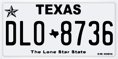 TX license plate DLO8736