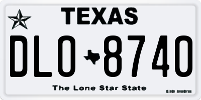 TX license plate DLO8740