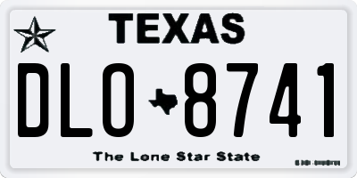 TX license plate DLO8741