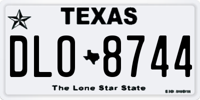 TX license plate DLO8744