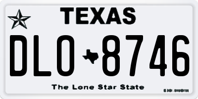 TX license plate DLO8746