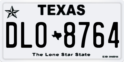 TX license plate DLO8764