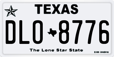 TX license plate DLO8776