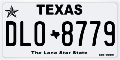 TX license plate DLO8779