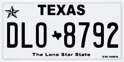 TX license plate DLO8792