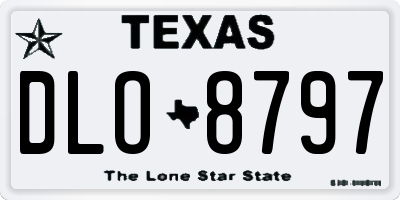 TX license plate DLO8797