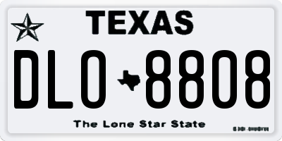TX license plate DLO8808