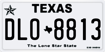 TX license plate DLO8813