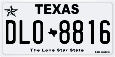 TX license plate DLO8816