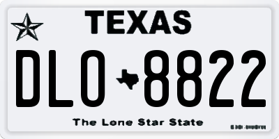 TX license plate DLO8822