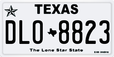 TX license plate DLO8823