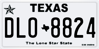 TX license plate DLO8824