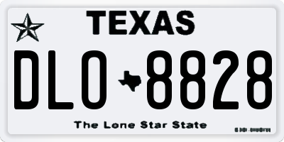 TX license plate DLO8828