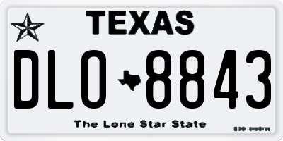 TX license plate DLO8843