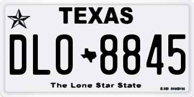 TX license plate DLO8845