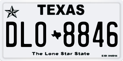 TX license plate DLO8846