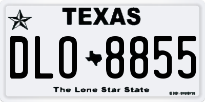 TX license plate DLO8855