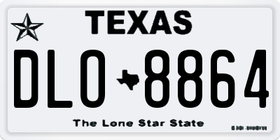TX license plate DLO8864