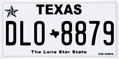 TX license plate DLO8879
