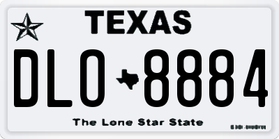 TX license plate DLO8884