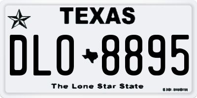 TX license plate DLO8895