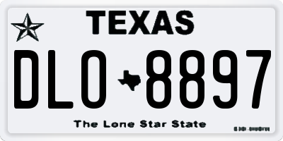 TX license plate DLO8897