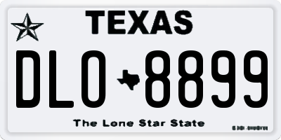 TX license plate DLO8899