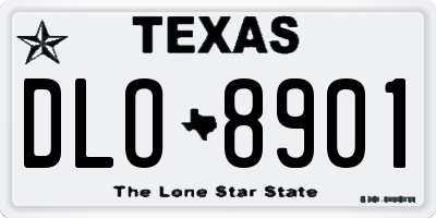 TX license plate DLO8901