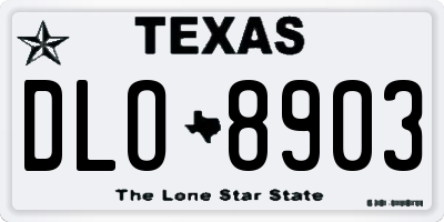 TX license plate DLO8903