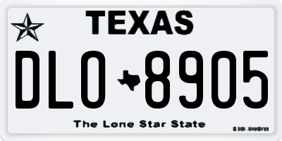 TX license plate DLO8905