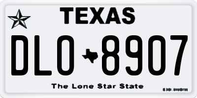 TX license plate DLO8907