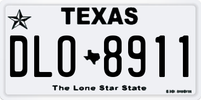 TX license plate DLO8911