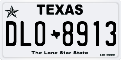 TX license plate DLO8913
