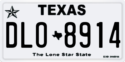 TX license plate DLO8914