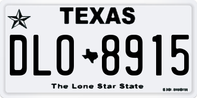 TX license plate DLO8915