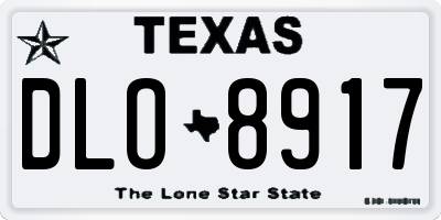 TX license plate DLO8917