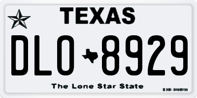 TX license plate DLO8929