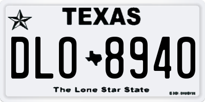 TX license plate DLO8940