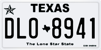 TX license plate DLO8941