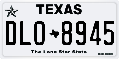 TX license plate DLO8945