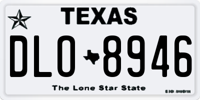 TX license plate DLO8946