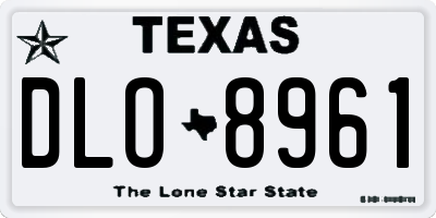 TX license plate DLO8961