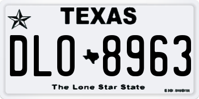 TX license plate DLO8963