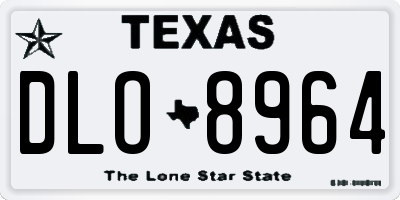 TX license plate DLO8964