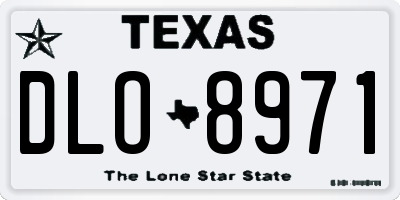 TX license plate DLO8971