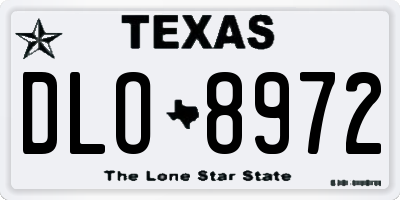 TX license plate DLO8972