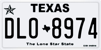 TX license plate DLO8974